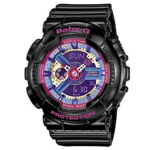 Image of sort resin med stål Baby-G quartz multifunktion (5338) Dame ur fra Casio